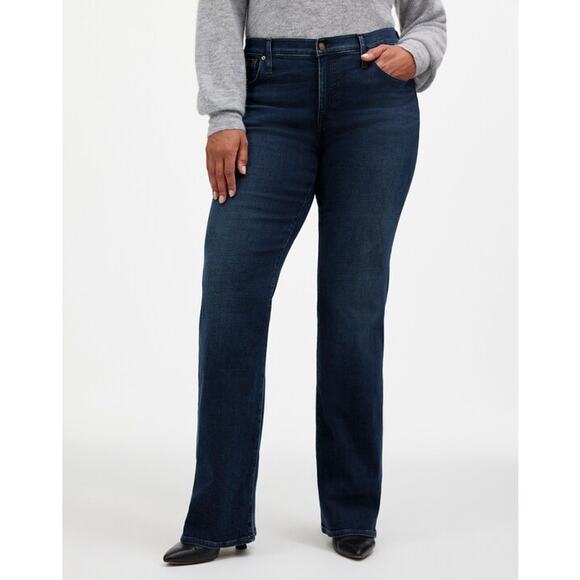 NWOT Madewell Mid-Rise Kick Out Full-Length Stretch Jeans Kingston Wash Size 32 - Picture 1 of 9